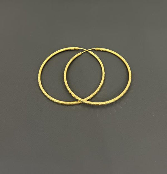 22KT GOLD HOOP EARRINGS 12.6 GM