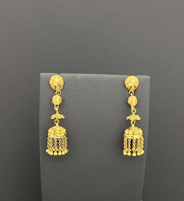 22KT GOLD JUMKY EARRINGS 6.5GM