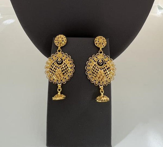 22KT GOLD DANGLE EARRINGS 14.4GM