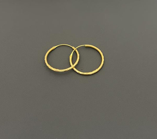 22KT GOLD HOOP EARRINGS 5.2GM