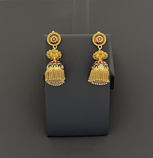 22KT GOLD JUMKIES EARRINGS 17.2GM