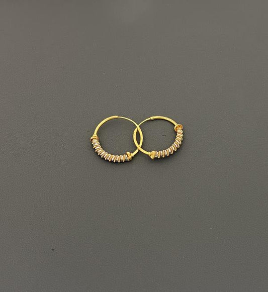 22KT GOLD HOOP EARRINGS 6.6GM