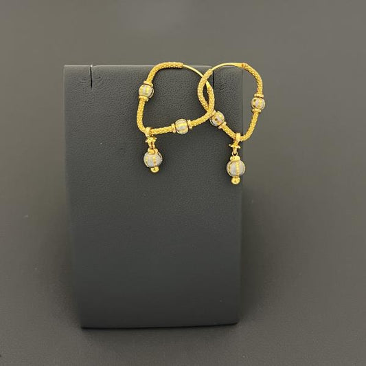 22KT GOLD HOOP EARRINGS 4.7GM