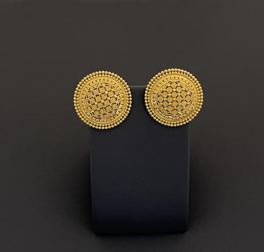 22KT GOLD DISC EARRINGS 14.6GM