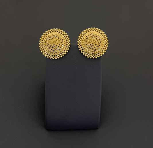 22KT GOLD DISC EARRINGS 12.2GM