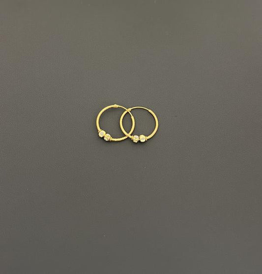 22KT GOLD HOOP EARRINGS 2.8GM