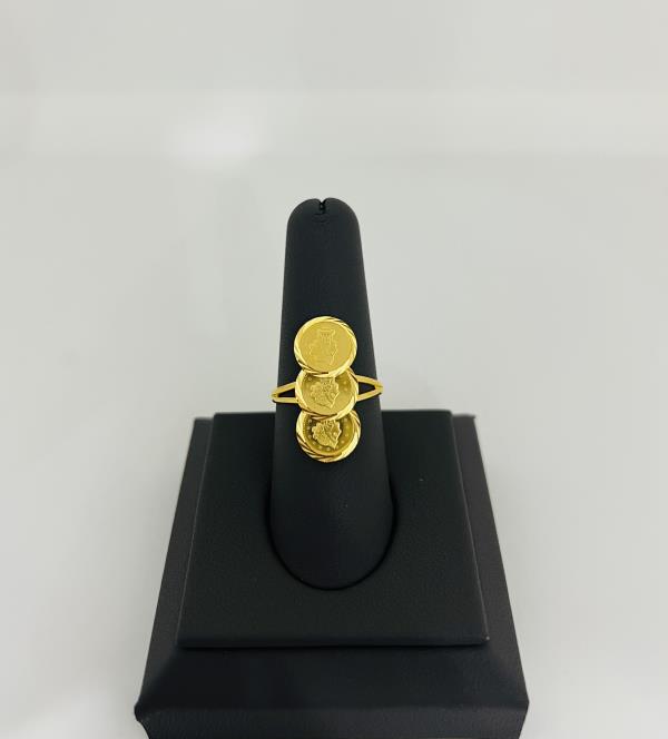22KT GOLD LADIES COIN RING 3.3GM
