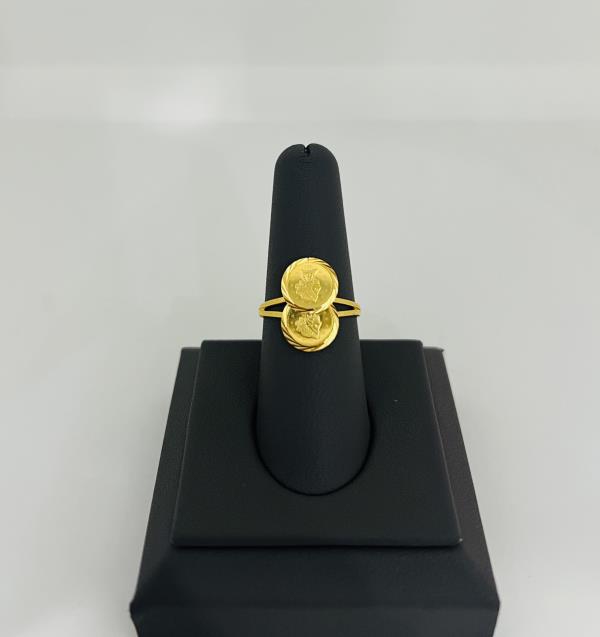 22KT GOLD LADIES COIN RING 2.5GM