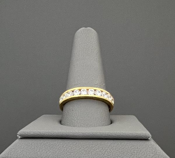 22KT MENS CZ GOLD BAND 4.7GM